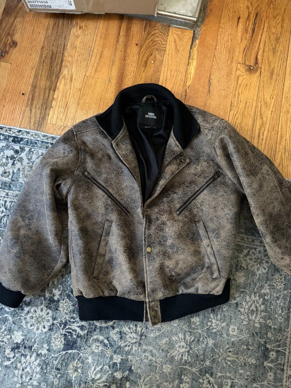 Urban Outfitters Faux Leather Oversized Bomber Jacket